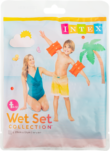 Изображение Нарукавники для плавания 6-12лет Интекс оранжевые Интекс , 1 пара