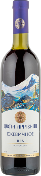 Изображение Вино плодовое красное п/сл Ежевика Цвета Армении ВКЗ Мргашен с/б, 0,75 л