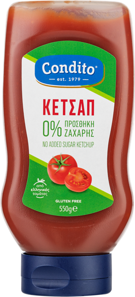 Изображение Кетчуп без сахара глютена Кондито томатный Кондито СА п/б, 550 г