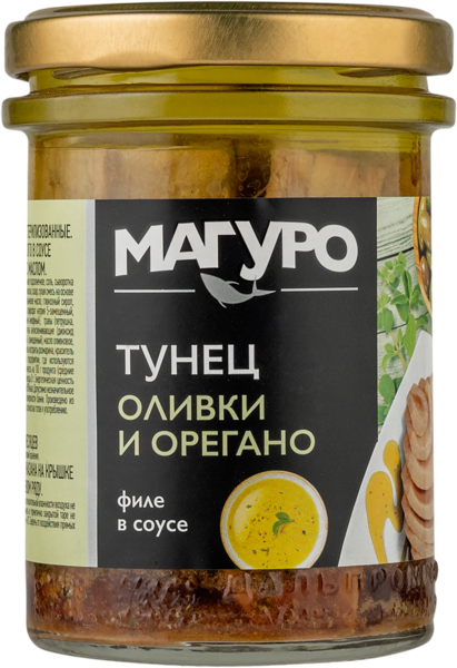 Изображение Тунец в соусе оливки орегано Магуро филе Дальпромрыба с/б, 200 г