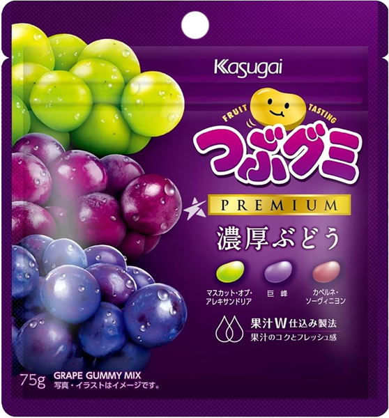 Изображение Мармелад жевательный Касугаи виноград премиум Касугаи сейка м/у Атаго, 75 г