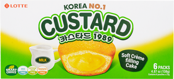 Изображение Кекс 1*6 Кастерд с заварным кремом Лотте кор, 138 г