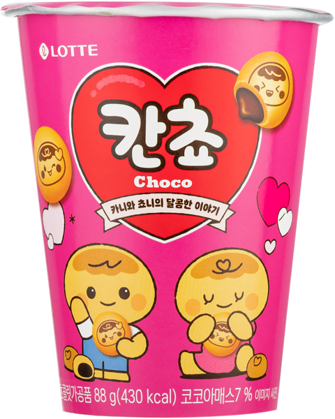 Изображение Печенье с начинкой Канчо шоколад Лотте п/б, 95 г