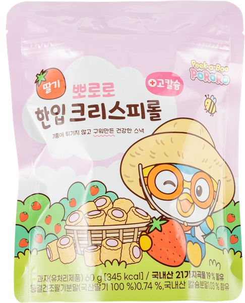 Изображение Печенье мини-ролл хрустящее Пороро со вкусом клубники Тквелфуд м/у, 60 г