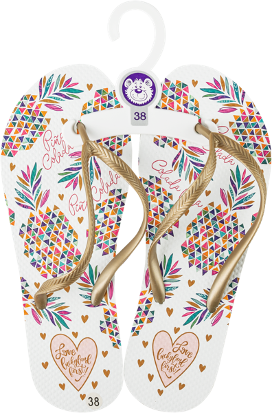 Изображение Пантолеты женские пляжные Лакки Лэнд 4173W-PE в ассортименте Степ-Трейд , 1 пара