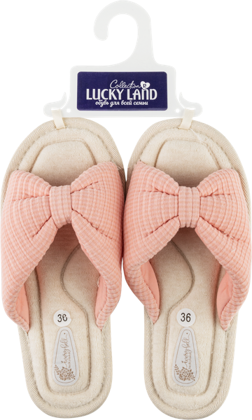 Изображение Тапочки женские домашние Лакки Лэнд 4560W-CH-O в ассортименте Степ-Трейд , 1 пара