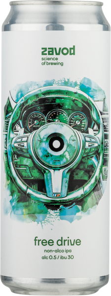 Изображение Пиво безалкогольное 0,5% Завод фри Драйв Русский Крафт ж/б, 0,45 л