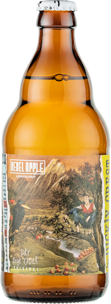 Изображение Сидр яблочный сухой 6,0% Ребел Эппл Дикий крест Ориджинал Ребел Эппл с/б, 0,5 л