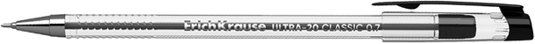 Изображение Ручка 0,7мм черная шариковая Эрих Краузе ультра-20 стик классик Эрих Краузе , 1 шт