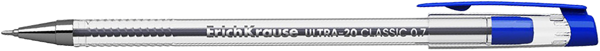 Изображение Ручка 0,7мм синяя шариковая Эрих Краузе ультра-20 стик классик Эрих Краузе , 1 шт
