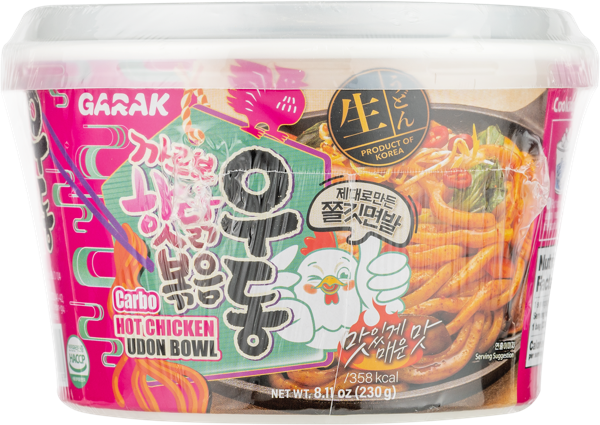 Изображение Лапша быстрого приготовления Гарак удон с острой курицей Вусин Трейдинг к/у, 230 г