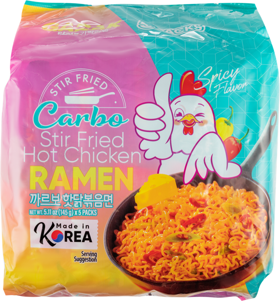 Изображение Лапша быстрого приготовления Гарак рамен курица стир-фрай Вусин Трейдинг м/у, 145*5 г