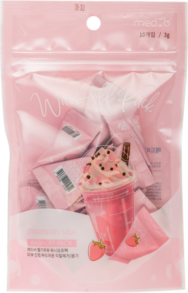 Изображение Маска обновляющая для лица Мед Би клубника с молоком Синдо м/у, 10 шт