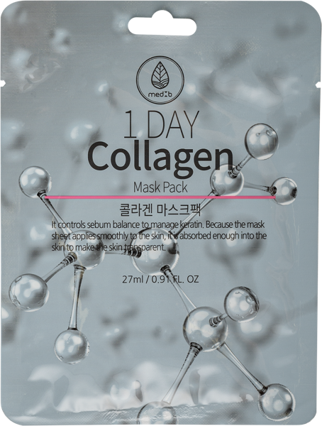 Изображение Маска тонизирующая для лица Мед Би с коллагеном Синдо м/у, 1 шт