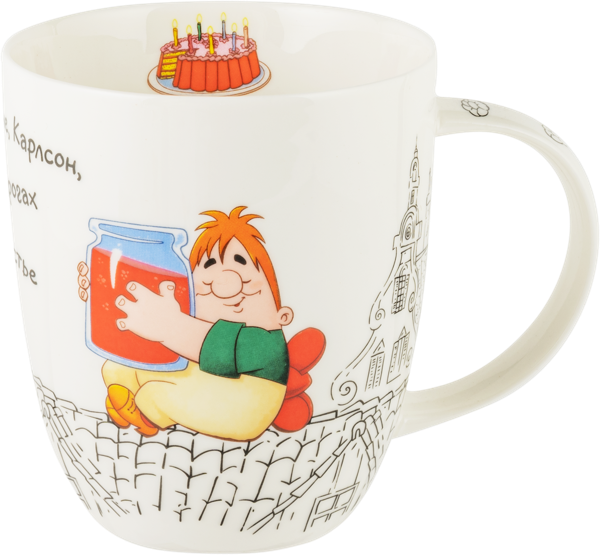 Изображение Кружка 420мл фарфор Союзмультфильм малыш и карлсон Хуасин Сирэмик к/у, 1 шт