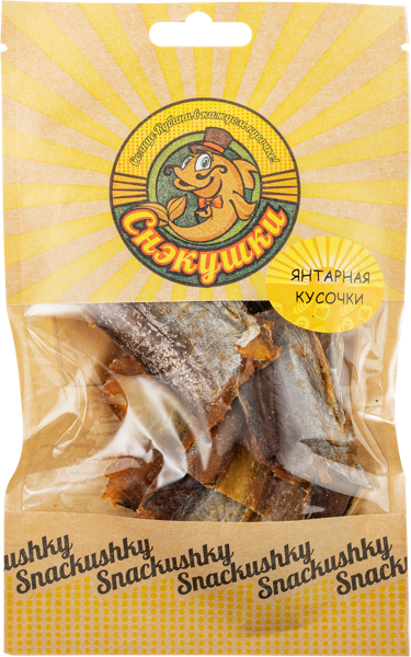 Изображение Рыба янтарная Снэкушки кусочки Мистер Снэк м/у, 70 г
