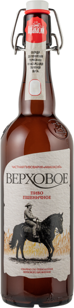 Изображение Пиво светлое Лагер 4,9% н/ф Афанасий Верховое Афанасий с/б, 0,75 л