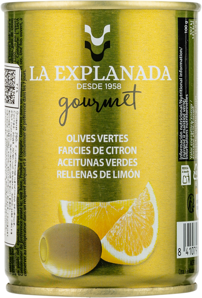Изображение Оливки с лимоном Ла эспланада зеленые Асейтунас Касорла ж/б, 280 г