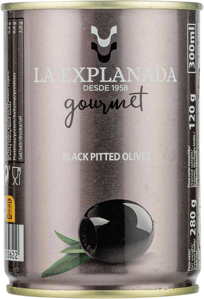 Изображение Оливки без косточки Ла эспланада черные Асейтунас Касорла ж/б, 280 г