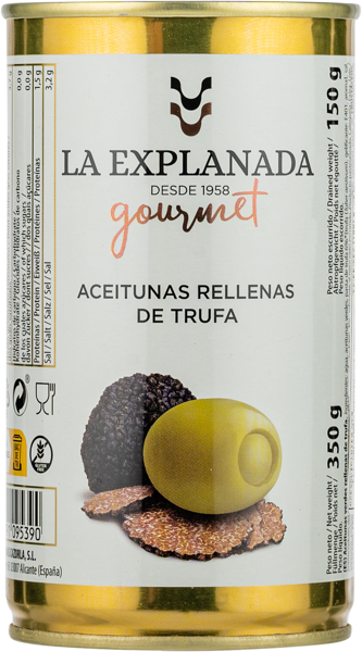 Изображение Оливки с трюфелем Ла эспланада зеленые Асейтунас Касорла ж/б, 370 г