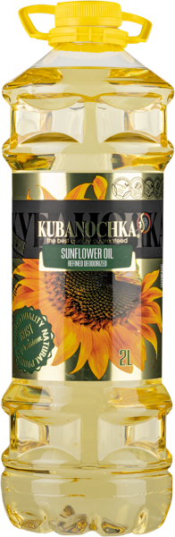 Изображение Масло подсолнечное Кубаночка рафинированное Гранд-Стар п/б, 2 л