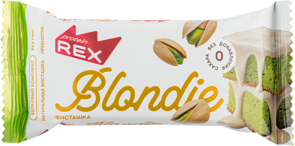 Изображение Пирожное протеиновое Протеин Рекс блонди фисташка Роял Кейк м/у, 50 г