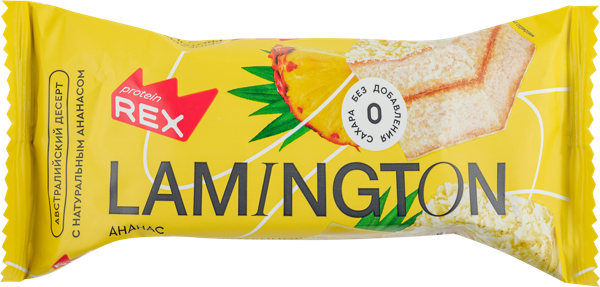 Изображение Пирожное протеиновое Протеин Рекс ламингтон ананас Роял Кейк м/у, 50 г