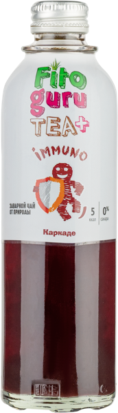 Изображение Напиток негаз Фитогуру чай плюс Иммуно Каркаде Фуд Витс Пэрпус с/б, 0,33 л