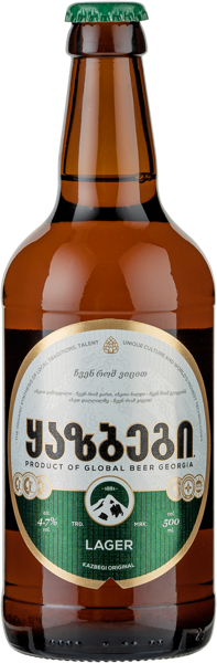 Изображение Пиво светлое Лагер 4,7% Казбеги Глобал Биер Джорджия с/б, 0,5 л