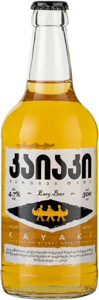Изображение Пиво светлое Лагер 4,7% Каяки Глобал Биер Джорджия с/б, 0,5 л