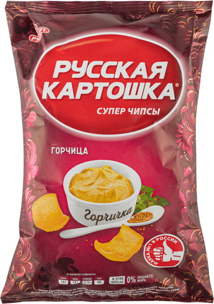 Изображение Чипсы картофельные Русская картошка горчица Русскарт м/у, 105 г