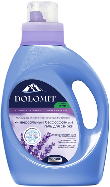 Изображение Средство для стирки жидкое Марабу лаванда универсальное Лисун Интернэшнл п/у, 1 л