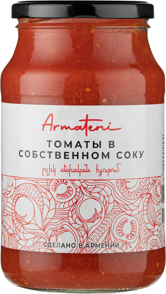Изображение Томаты в собственном соку Арматени Арматени с/б, 920 г