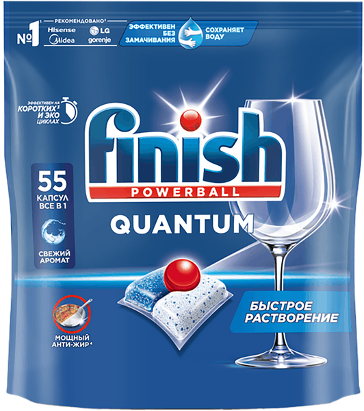 Изображение Таблетки для ПММ Финиш квантум все в одном Бенкизер м/у, 55 шт