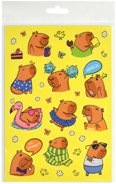 Изображение Набор наклейки 1 лист Феникс+ мемы капибара Феникс+ м/у, 1 шт