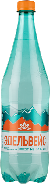 Изображение Мин вода газ рН 7,8 Эдельвейс лечебно-столовая Эдельвейс Л п/б, 1 л