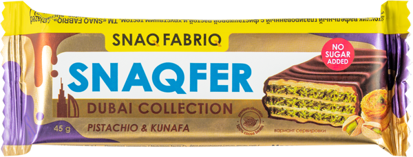 Изображение Батончик вафельный Снэк фабрик фисташковая паста Фитнес Фуд м/у, 45 г