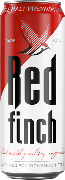 Изображение Пиво светлое Лагер 4,4% Ред Финч АБ ИнБев ж/б, 0,45 л