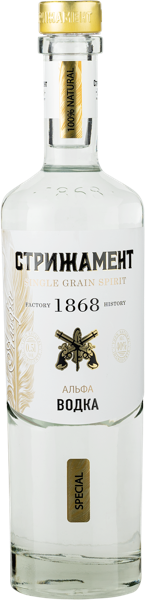 Изображение Водка Спирт Альфа 40% Ориджинал Стрижамент с/б, 0,5 л