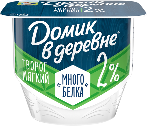 Изображение Творог 2% мягкий Домик в деревне ВБД п/б, 150 г