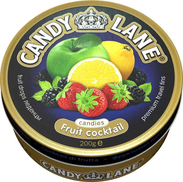 Изображение Карамель Кэнди Лейн фруктовый коктейль Сладкая сказка ж/б, 200 г