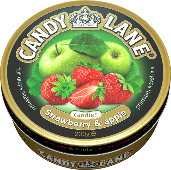 Изображение Карамель Кэнди Лейн клубника и яблоко Сладкая сказка ж/б, 200 г