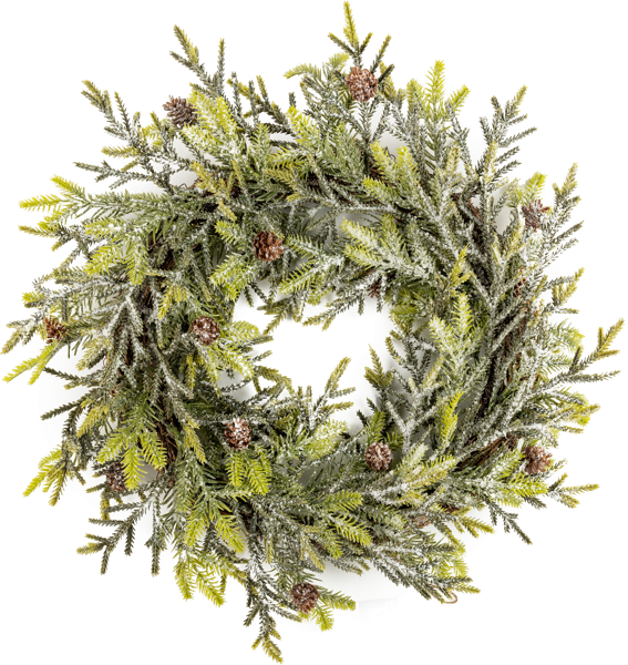 Изображение Венок 50см рождественский Табрис создавай атмосферу шишки ледяной Кристмас Квин , 1 шт