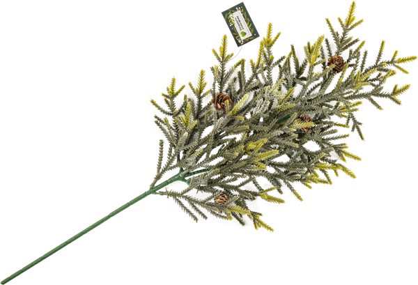 Изображение Ветка 63см декоративная Табрис создавай атмосферу шишки Кристмас Квин , 1 шт