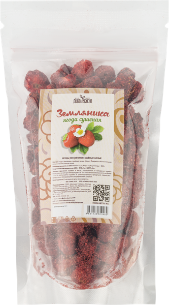 Изображение Земляника сушеная Дико вкусно Вкусная Сибирь м/у, 40 г