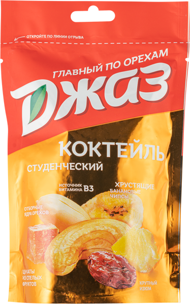 Изображение Коктейль орехи сухофрукты Джаз смесь студенческая МОК производство м/у, 150 г