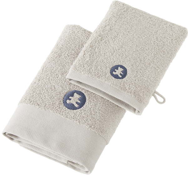 Изображение Набор полотенце и рукавичка Лулу Кастаньет бежевые Лулу Кастаньет кор, 1 шт