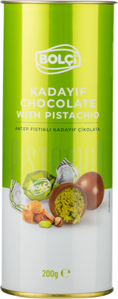Изображение Конфеты в молочном шоколаде Болчи дубайский фисташка и катаифи Болчи Чиколата ж/б, 200 г
