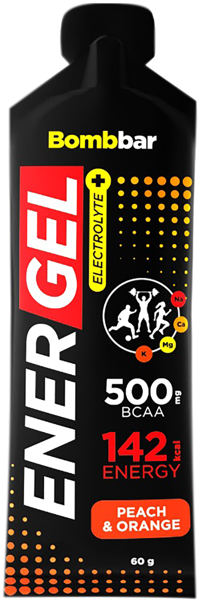 Изображение Гель питьевой энергетический Бомббар персик Апельсин Фитнес Фуд п/у, 60 г