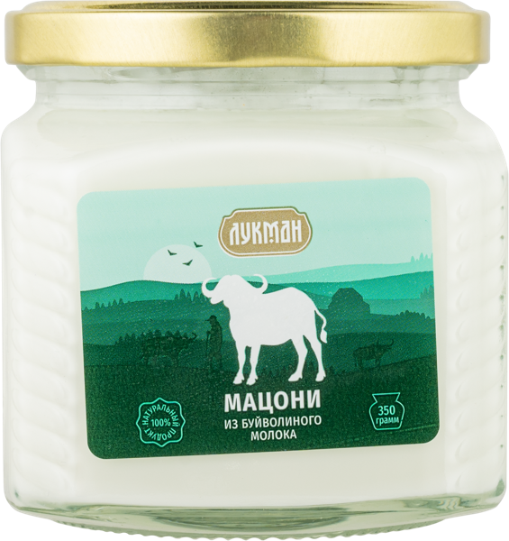 Изображение Мацони 5,5-9,5% буйволиное молоко Лукман Надеждинский КМК с/б, 350 мл